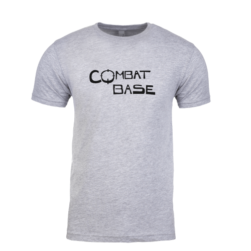 Front View of the New Combat Base Tee in Heather Gray